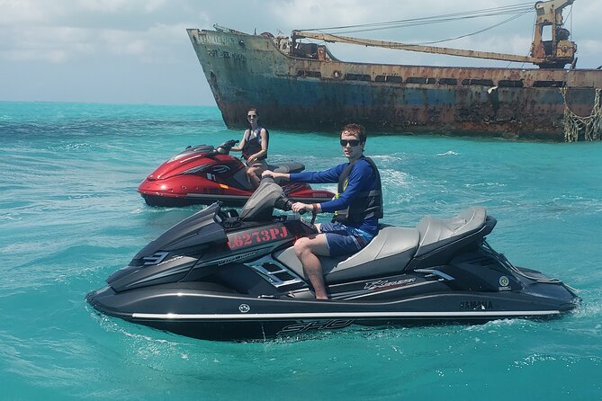 Jet Ski Shipwreck and Private Island Excursion - Jet Skiing on Provo, With a Ghost Ship and Secret Island Feel