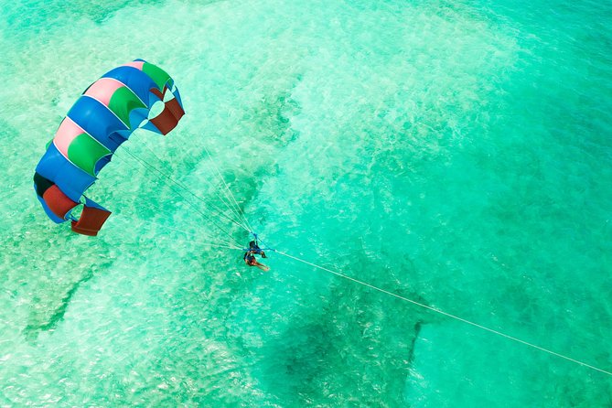 Parasailing Adventure from Providenciales in Turks and Caicos - What you are seeing above Grace Bay