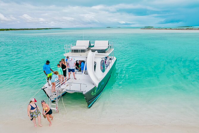 Private 4 Hour Power Catamaran Excursion in Grace Bay - Half Moon Bay and Iguana Island: the sand-and-snorkel payoff