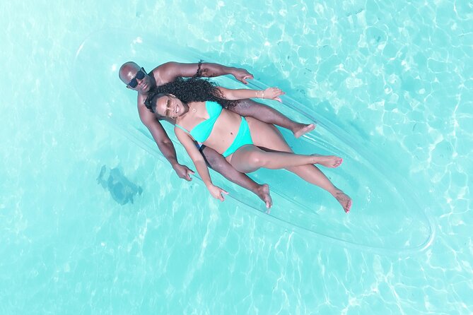 Romantic Clear Kayak Drone Photoshoot for Couples Turks & Caicos - Why a clear kayak drone photoshoot on Providenciales feels different