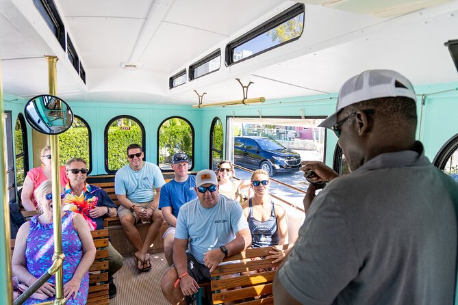 Trolley Island Tour: Conch Show, Full Lunch, History, 3.5 hours - Omars Beach Hut lunch, the celebrity draw, and why it works